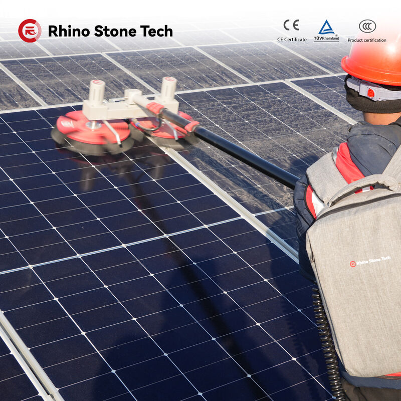 Anti-Skid Lightweight Electricity Roller Solar Panel Cleaning Brush for PV Module Exterior Washing Commercial Photovoltaic Farm Array Generation System Cleaner