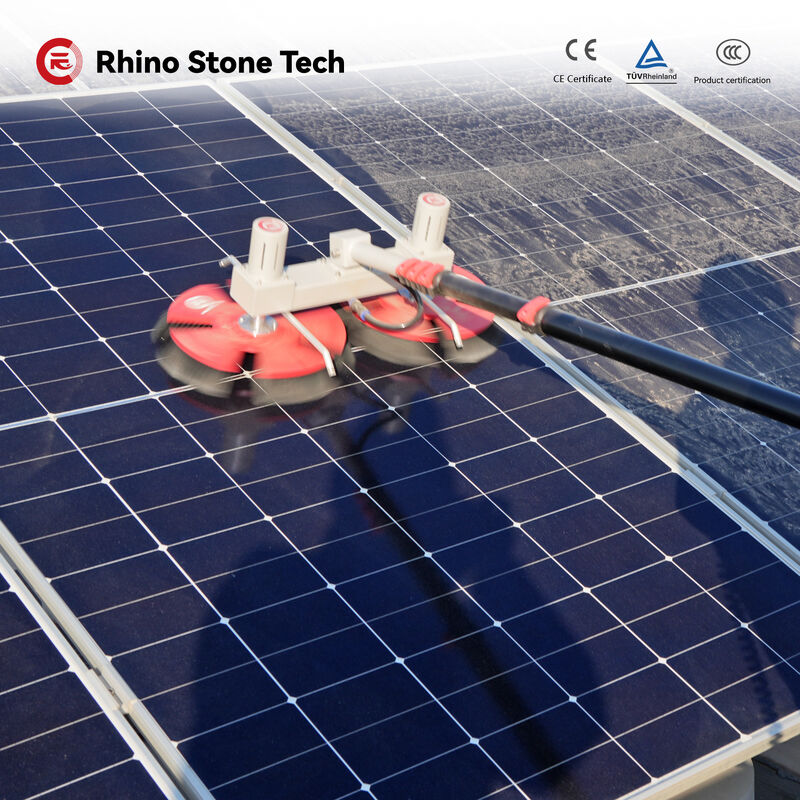 Water Spray Mluti-Angle Washing Rotary Brush Solar Panel Pollutants Handle Energy Improve Method PV Board Refreshing Repairing Dust Remove Cleaner