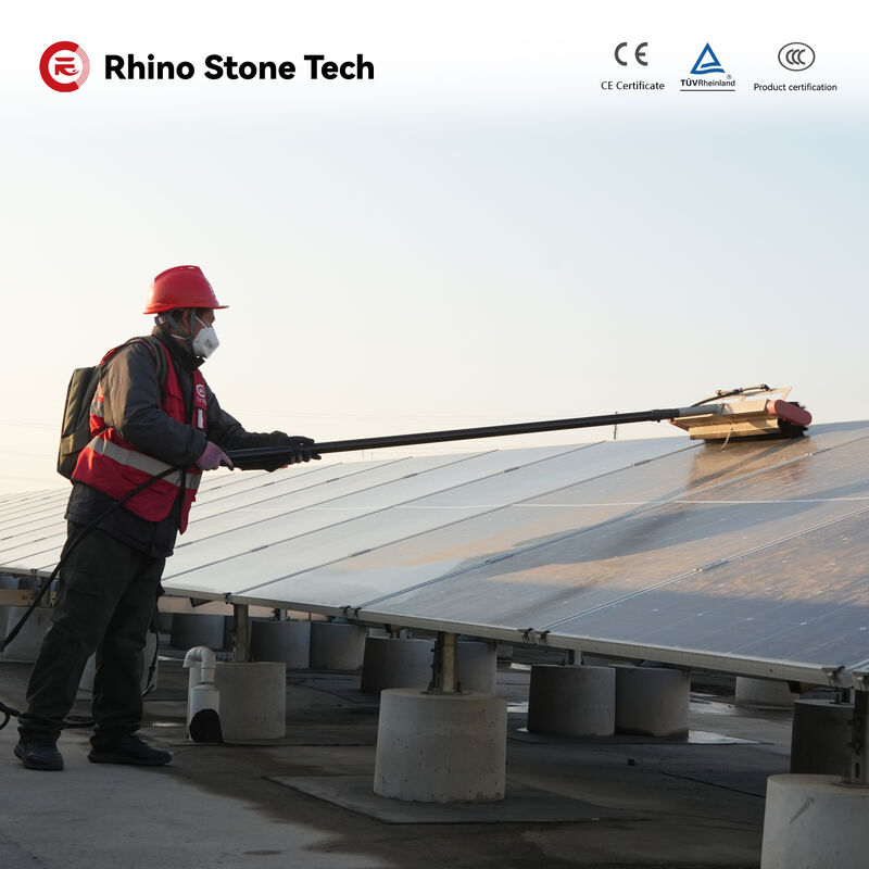 Solar Power Improving Maintenance Roller Brush PV Module Array Solar Panel Handheld Cleaning Electric Roller Brush for Residential Solar