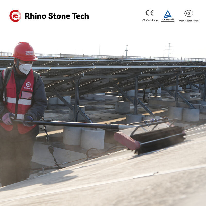 Anti-Skid Portable Solar Panel Structure Washing Kit PV Module Photovoltaic Farm Array Maintenance Tool Handheld Appliance Electric Roller Cleaning Brush