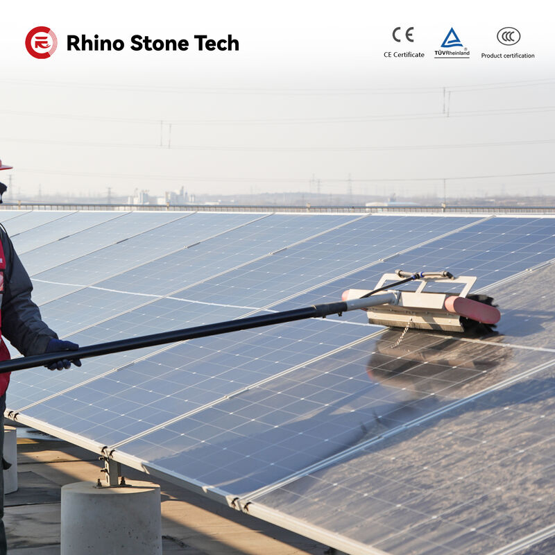 Innovative Photovoltaic Farm Washing System Solar Panel Cleaning Brush PV Cleaner Lithium Battery Power Version