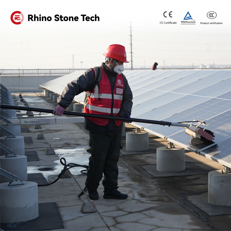 Solar Power Improving Maintenance Roller Brush PV Module Array Solar Panel Handheld Cleaning Electric Roller Brush for Residential Solar