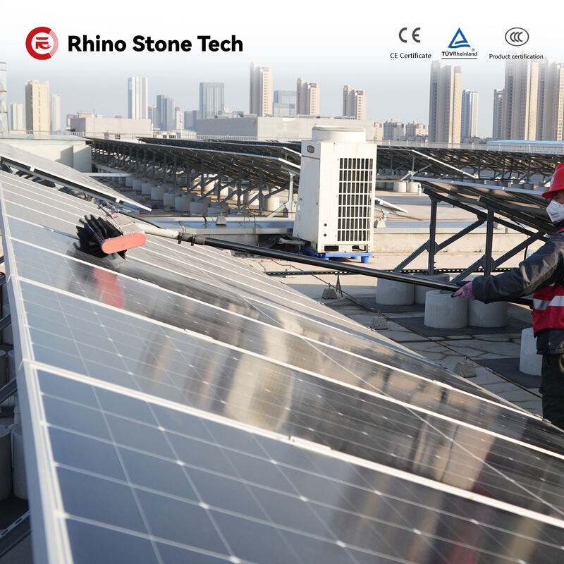 Mobile Backpack Battery Power Solar Panel Cleaner with 3.6m 5.4m 7.5m Water-Power Telescopic Rod