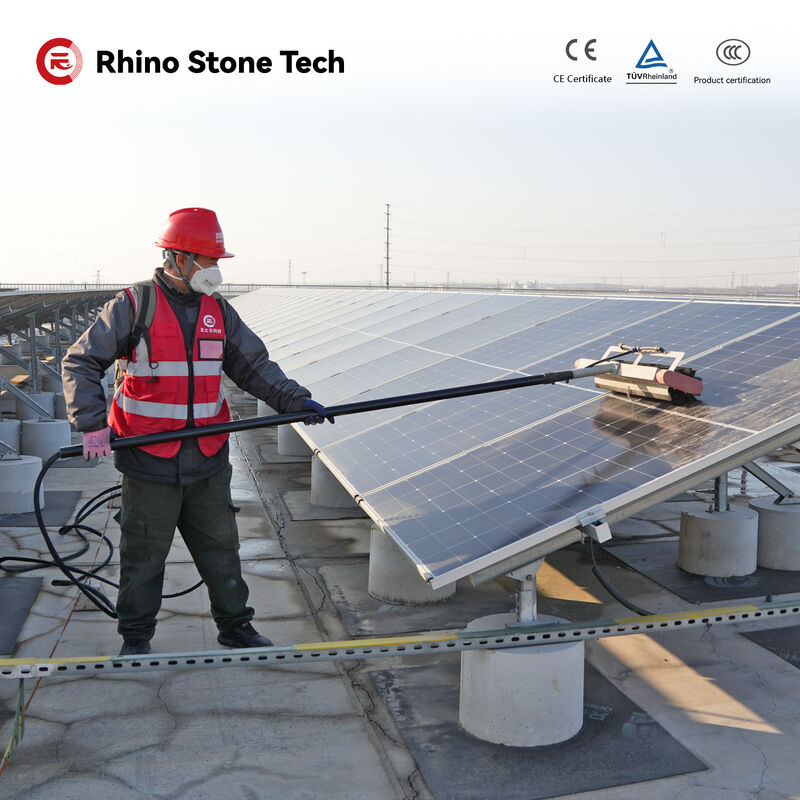 Innovative Photovoltaic Farm Washing System Solar Panel Cleaning Brush PV Cleaner Lithium Battery Power Version