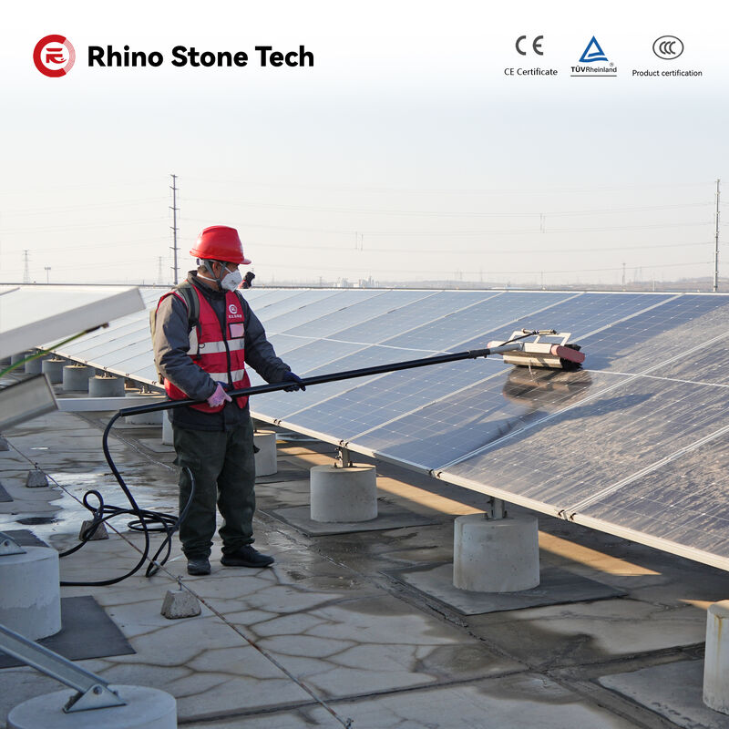 Mobile Backpack Battery Power Solar Panel Cleaner with 3.6m 5.4m 7.5m Water-Power Telescopic Rod