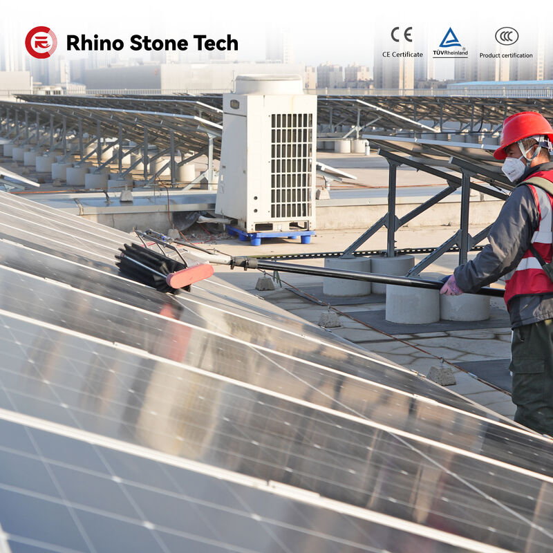 Anti-Skid Portable Solar Panel Structure Washing Kit PV Module Photovoltaic Farm Array Maintenance Tool Handheld Appliance Electric Roller Cleaning Brush
