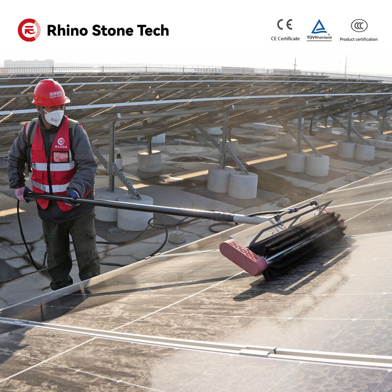 Solar Power Improving Maintenance Roller Brush PV Module Array Solar Panel Handheld Cleaning Electric Roller Brush for Residential Solar