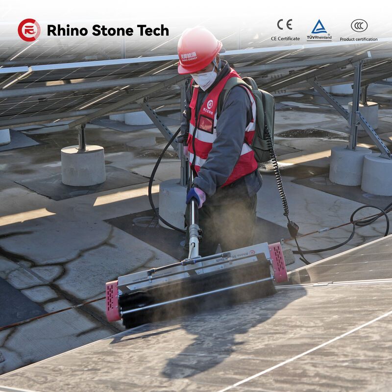 Anti-Skid Portable Solar Panel Structure Washing Kit PV Module Photovoltaic Farm Array Maintenance Tool Handheld Appliance Electric Roller Cleaning Brush