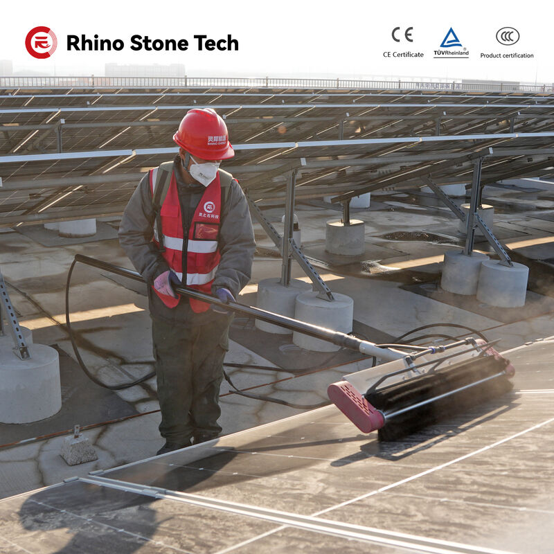 Mobile Backpack Battery Power Solar Panel Cleaner with 3.6m 5.4m 7.5m Water-Power Telescopic Rod