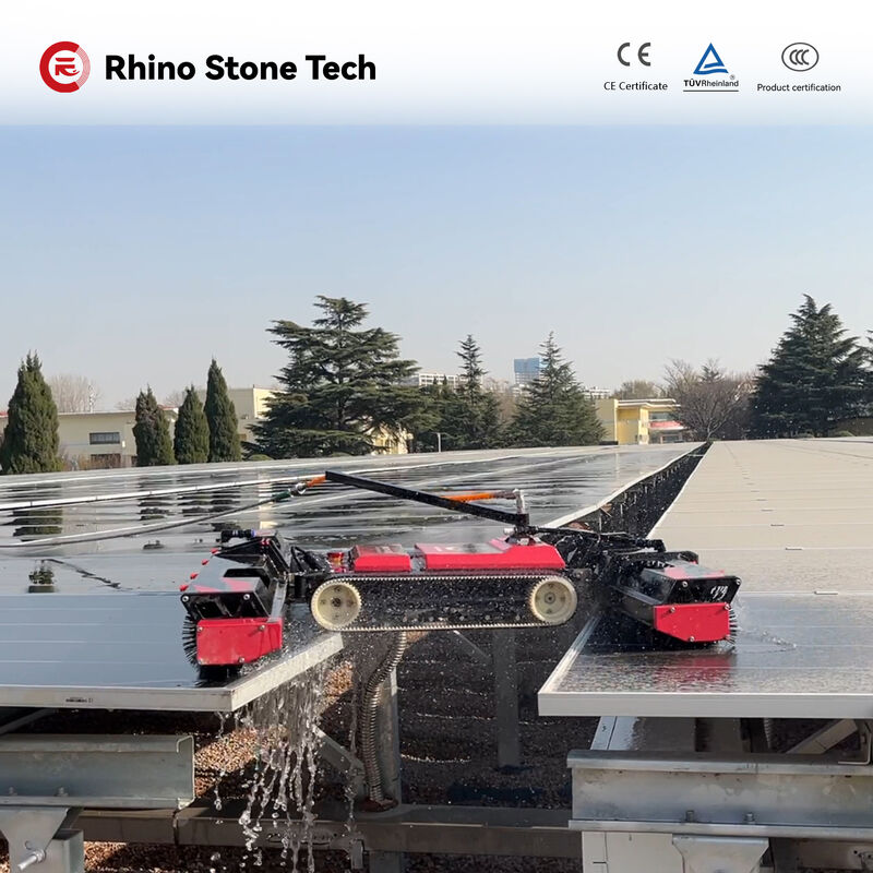 Crawler Tracker Commercial and Industry Photovoltaic Cleaning Machine Portable Solar Panel Cleaning Robot for Solar Farm