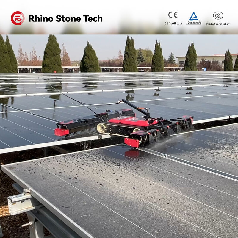 Crawler Tracker Commercial and Industry Photovoltaic Cleaning Machine Portable Solar Panel Cleaning Robot for Solar Farm