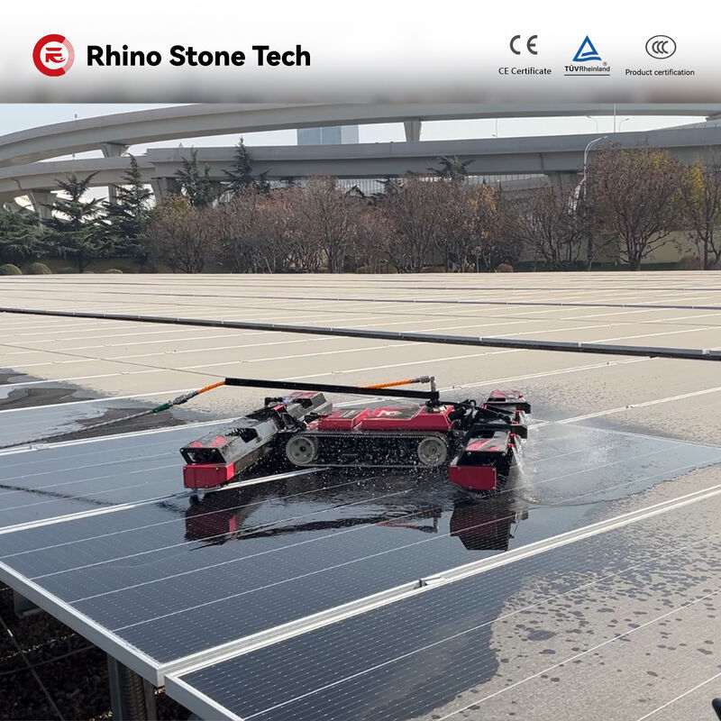 Remote Control Photovoltaic Panel Cleaning Machine Solar Panel Cleaning Robot Equipment for Solar Farm