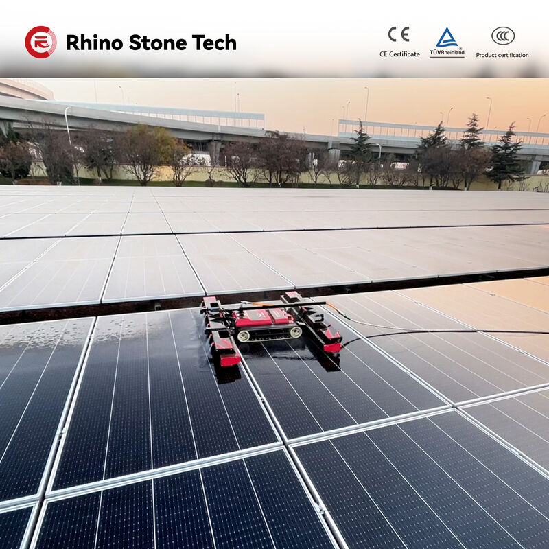 Advanced Eco-Friendly Commercial and Industry Solar Panel Cleaning Robot Anti-Falling Sensor PV Solar Cleaning Machine