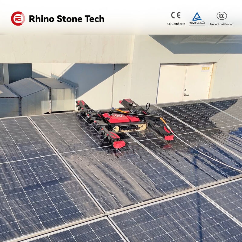 Crawler Tracker Commercial and Industry Photovoltaic Cleaning Machine Portable Solar Panel Cleaning Robot for Solar Farm