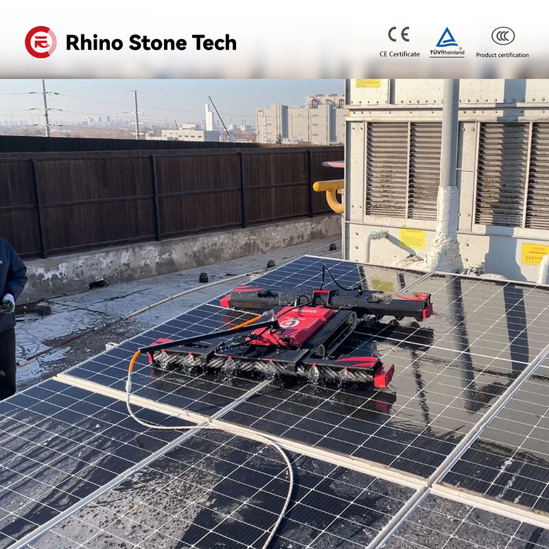 Remote Control Photovoltaic Panel Cleaning Machine Solar Panel Cleaning Robot Equipment for Solar Farm