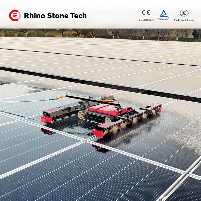 Advanced Eco-Friendly Commercial and Industry Solar Panel Cleaning Robot Anti-Falling Sensor PV Solar Cleaning Machine