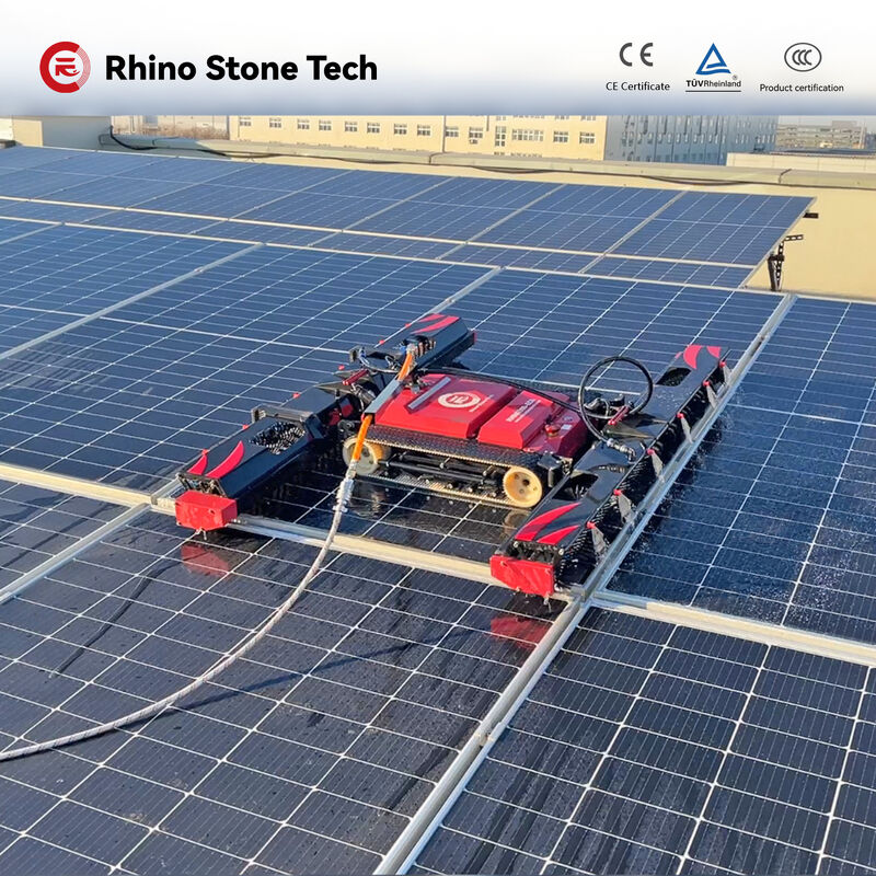 Advanced Eco-Friendly Commercial and Industry Solar Panel Cleaning Robot Anti-Falling Sensor PV Solar Cleaning Machine
