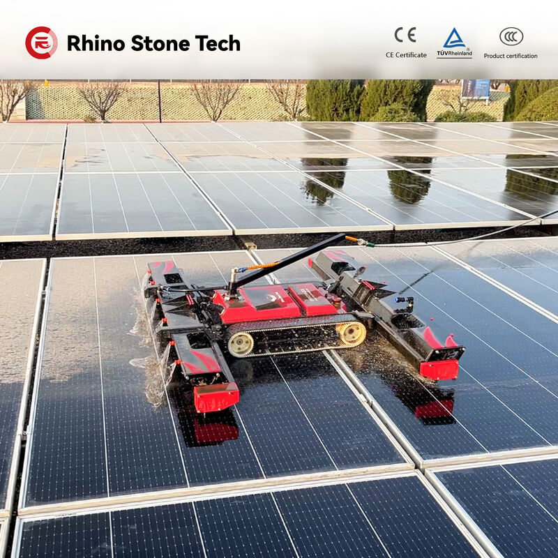  Remote-Controlled Tracked Solar Panel Cleaning Robot for Photovoltaic Power Station Solar Panel Cleaning Equipment