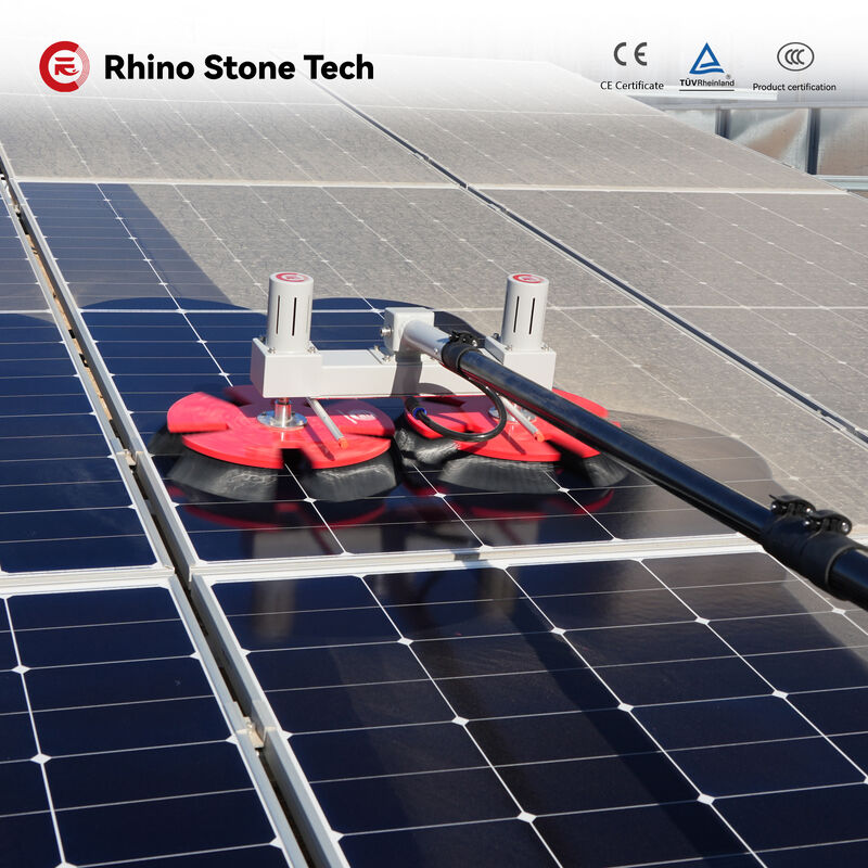 Hot Sale Solar Panel Cleaning Washing Machine 3.5/5.5/7.5m Automatic Brush With Double Head Robot Battery