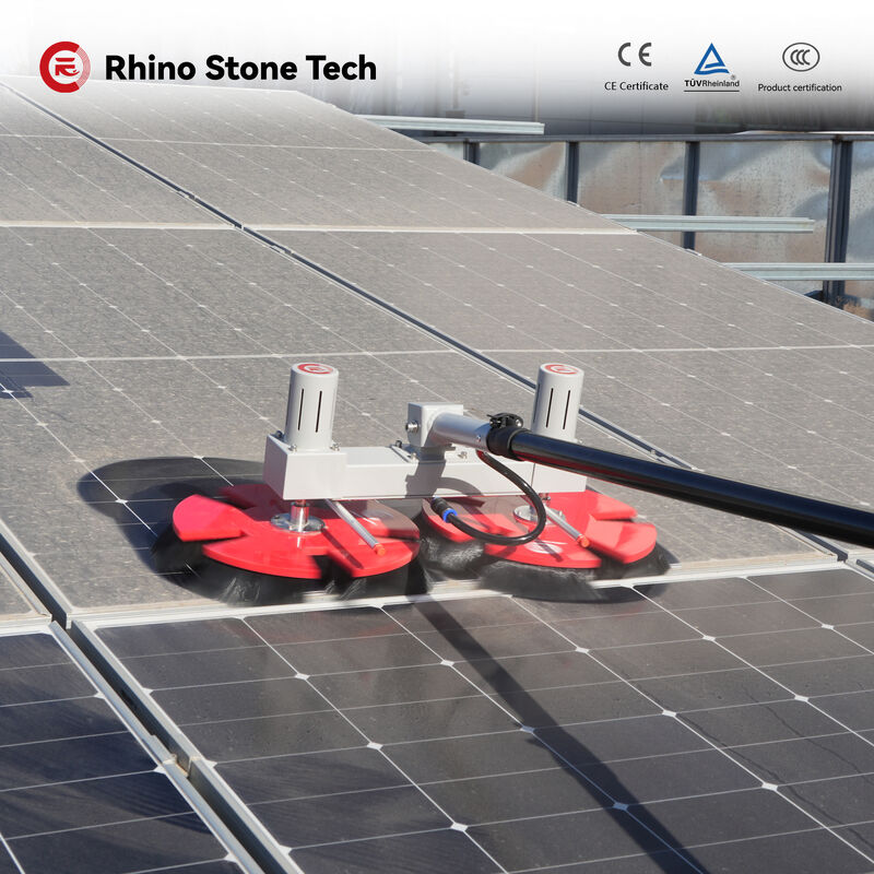 Roof Cleaning Brush Double Head Electric Cleaning Brush Kits for Solar Panel Cleaning Brush