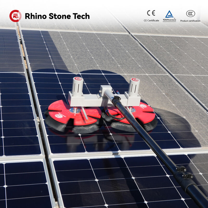 Roof Cleaning Brush Double Head Electric Cleaning Brush Kits for Solar Panel Cleaning Brush