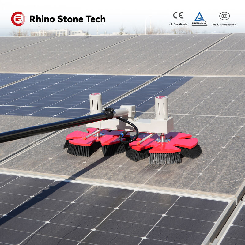 Hot Sale Solar Panel Cleaning Washing Machine 3.5/5.5/7.5m Automatic Brush With Double Head Robot Battery