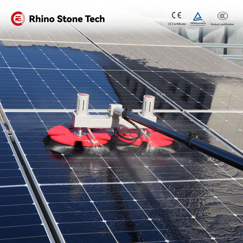 Roof Cleaning Brush Double Head Electric Cleaning Brush Kits for Solar Panel Cleaning Brush