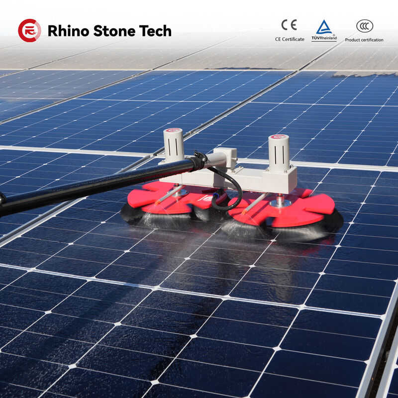 Roof Cleaning Brush Double Head Electric Cleaning Brush Kits for Solar Panel Cleaning Brush