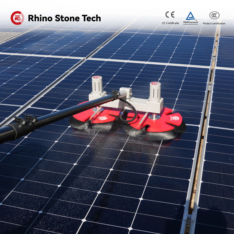 Hot Sale Solar Panel Cleaning Washing Machine 3.5/5.5/7.5m Automatic Brush With Double Head Robot Battery