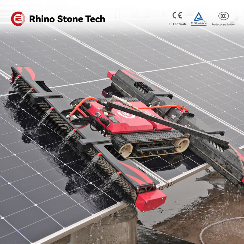 Solar Powered Cleaning Robot Solar Cleaning Robot Remote Control Automatic Cleaning System for Solar Panels