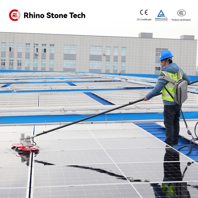 Solar Panel Cleaning Machine Kit with Brushless Motor for Dry and Wet Cleaning Solar Panel Cleaner Brush