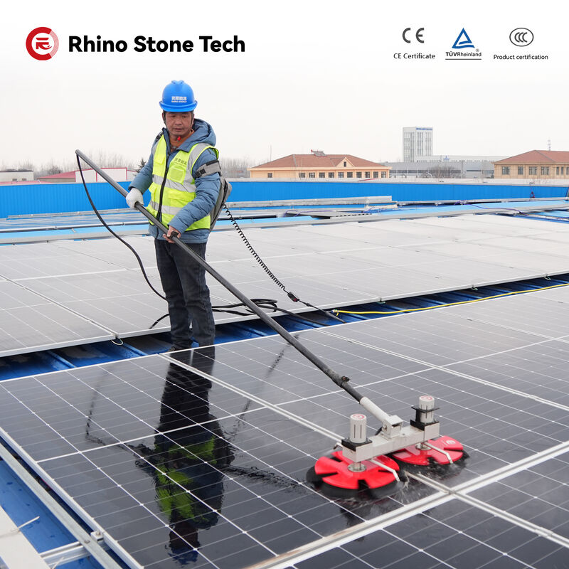 Solar Panel Cleaning Kit Water Fed Brush with Extension Pole Brush for Solar Panel