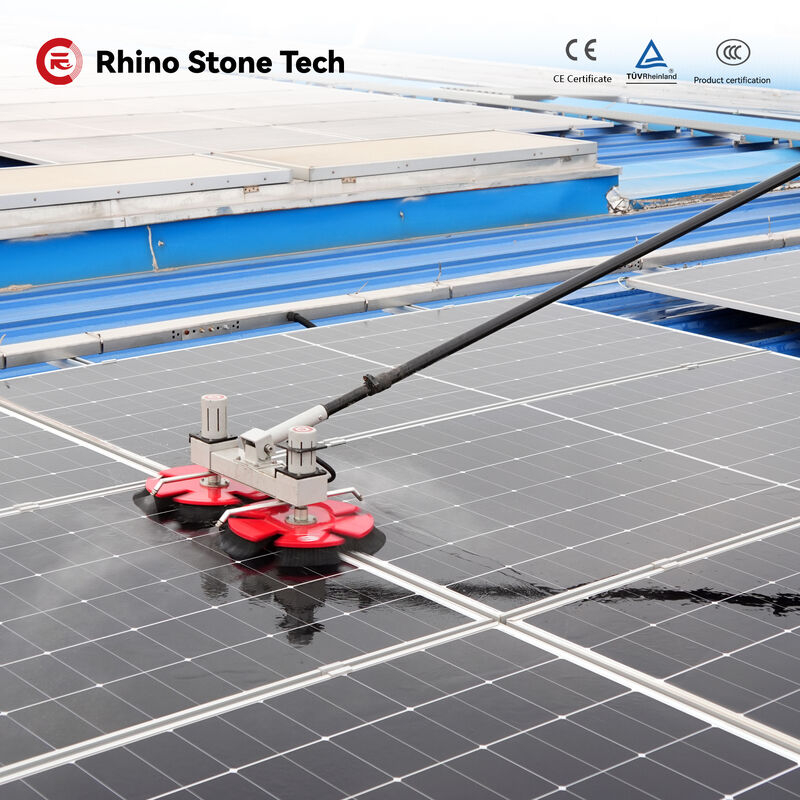 Solar Panel Cleaning Kit Water Fed Brush with Extension Pole Brush for Solar Panel