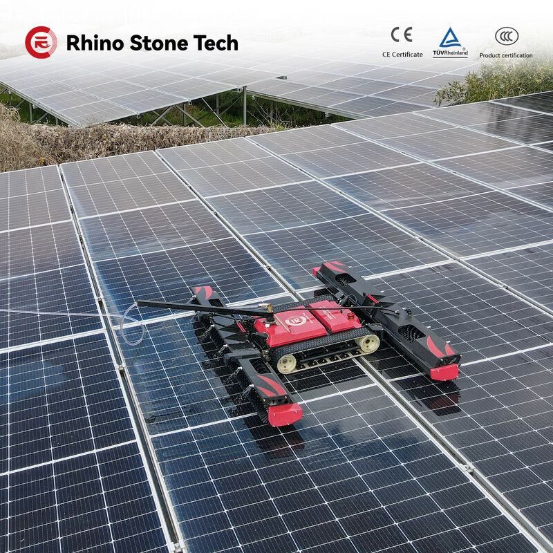 Robot Solar Panel Cleaning Device Automatic Intelligent PV Cleaning Machine for Commercial and Residential Use