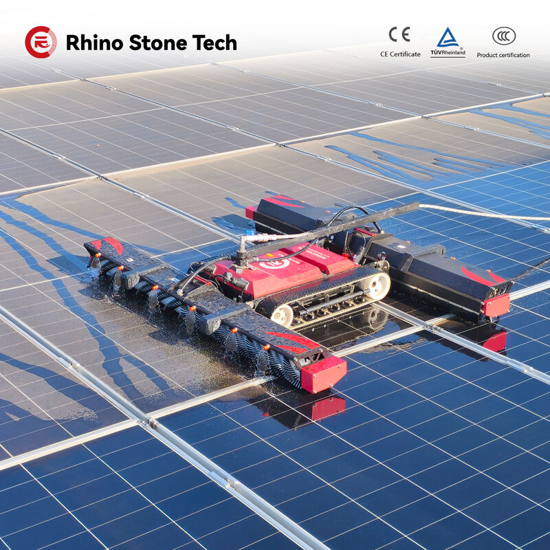 Solar Panel Cleaning Brush Automatic Solar Panel Cleaning Machine Equipment Remote Remote Control PV Cleaning Robot