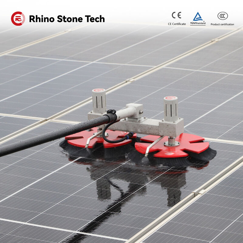 Solar Panel Cleaning Machine Double-Disc Rotating Brush for Washing Photovoltaic Cleaning Drone