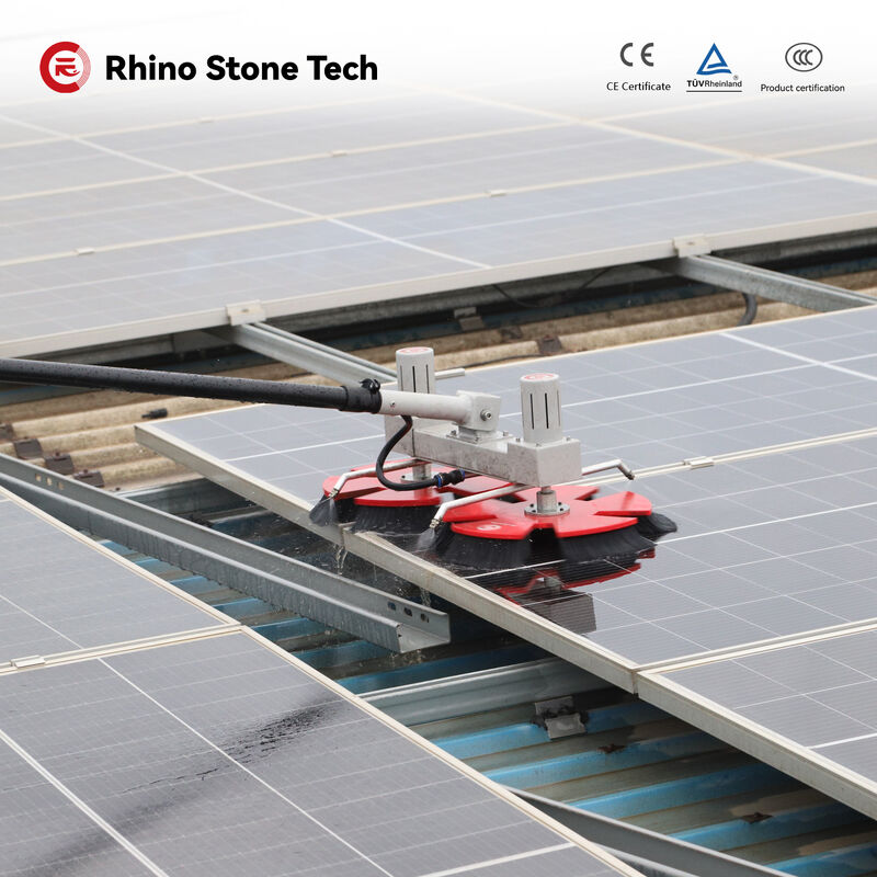 Solar Panel Cleaning Machine Double-Disc Rotating Brush for Washing Photovoltaic Cleaning Drone