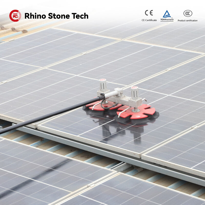 Solar Panel Cleaning Machine Double-Disc Rotating Brush for Washing Photovoltaic Cleaning Drone