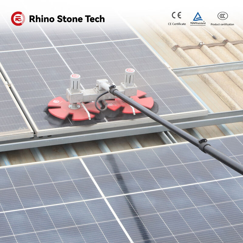 Solar Panel Cleaning Machine Double-Disc Rotating Brush for Washing Photovoltaic Cleaning Drone