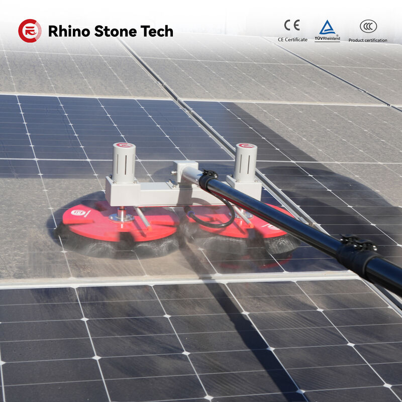 Solar Panel Cleaning Washing Machine Automatic Brush Solar Panel Cleaning Equipment with Lithium Battery Back up