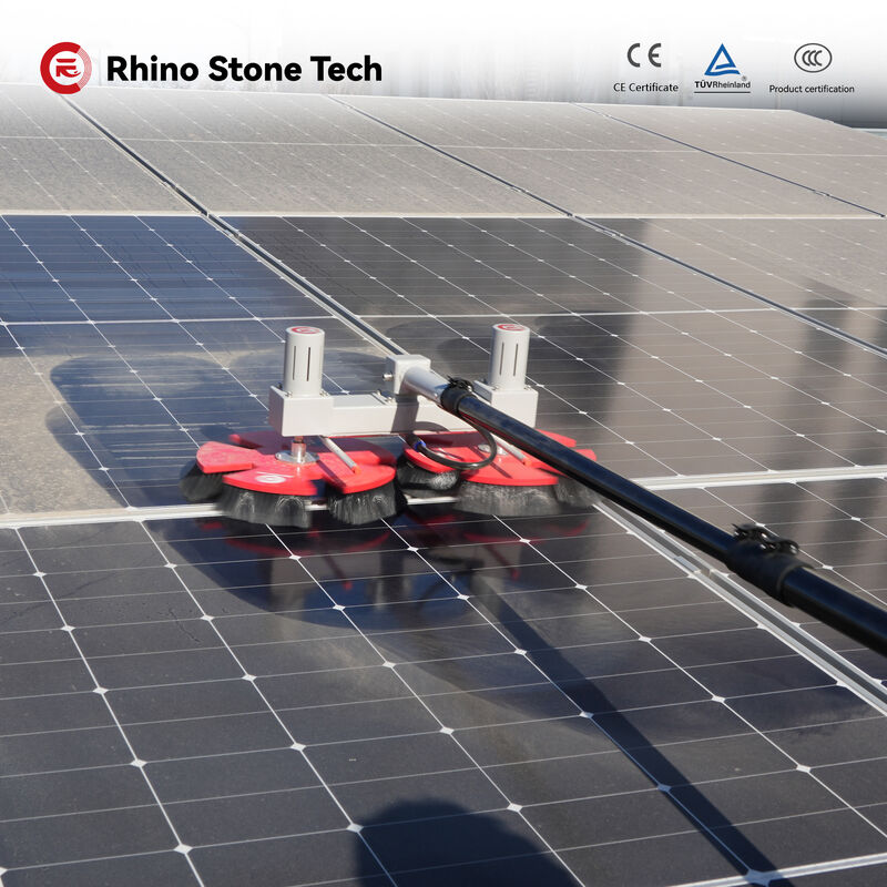 Solar Panel Cleaning Washing Machine Automatic Brush Solar Panel Cleaning Equipment with Lithium Battery Back up