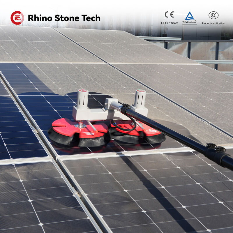 Solar Panel Cleaning Washing Machine Automatic Brush Solar Panel Cleaning Equipment with Lithium Battery Back up
