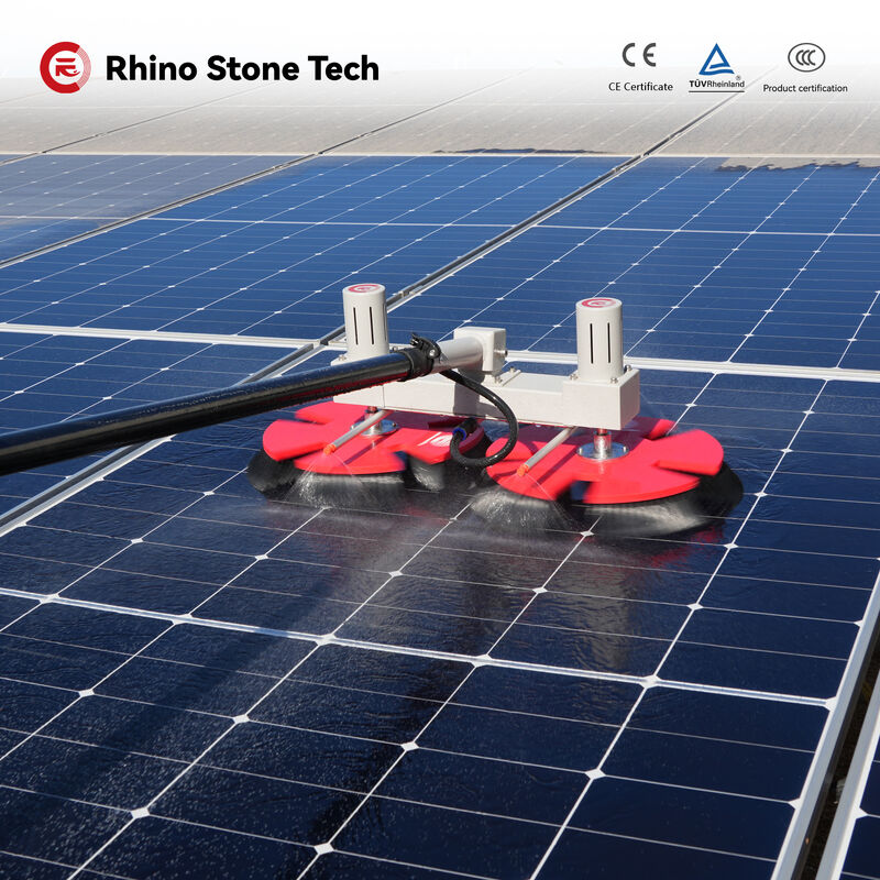 Solar Panel Cleaning Washing Machine Automatic Brush Solar Panel Cleaning Equipment with Lithium Battery Back up