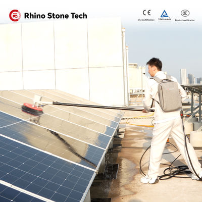 Manual Red Solar Panel Cleaning Brush Photovoltaic 340mm Solar Panel Cleaning Business