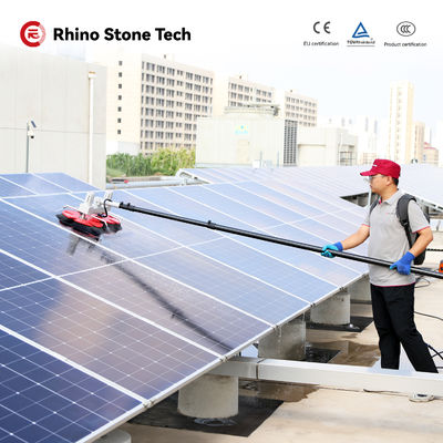 Angle Adjustable Solar Panel Cleaning Tools 360RPM Water Solar Cleaning Double Disc