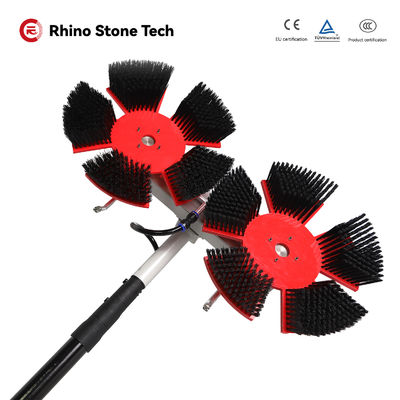 PV Maintenance Solar Panel Rotating Brush Red 360R/Min Telescopic Solar Panel Cleaner