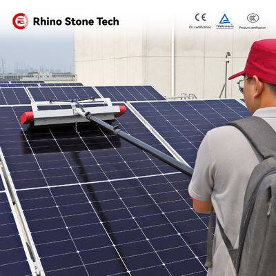 Self Driven Solar Panel Washer Brush Lightweight Clean It Solar 5.4m 7.5m Telescopic Rod