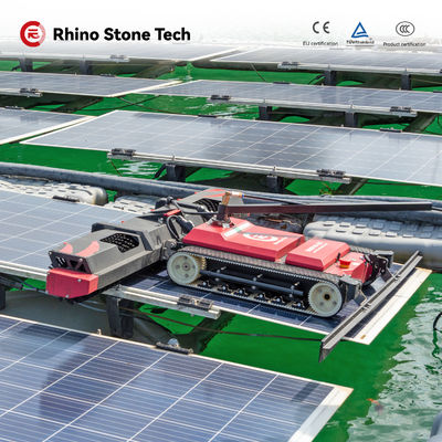 Crawler Rubber Tracke Solar Panel Cleaning Robot for Commercial & Industrial Solar Farm