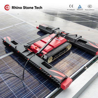 Remote Control Solar Panel Cleaning System Crawler Robot for PV Power Dust Removal Solar Farm Solution