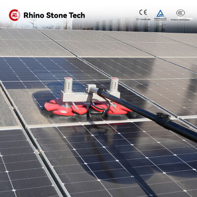Solar Photovoltaic Panel Cleaner Electric Rotating Double Head Solar Panel Cleaning Brush